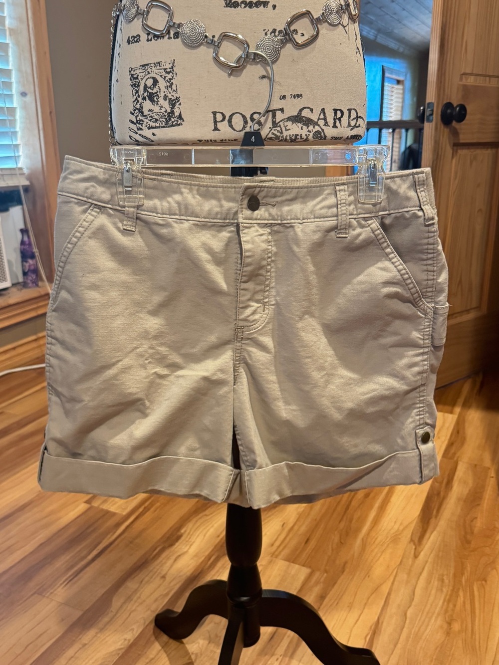 Carhartt Women's Tan Cargo Roll-Cuff Shorts